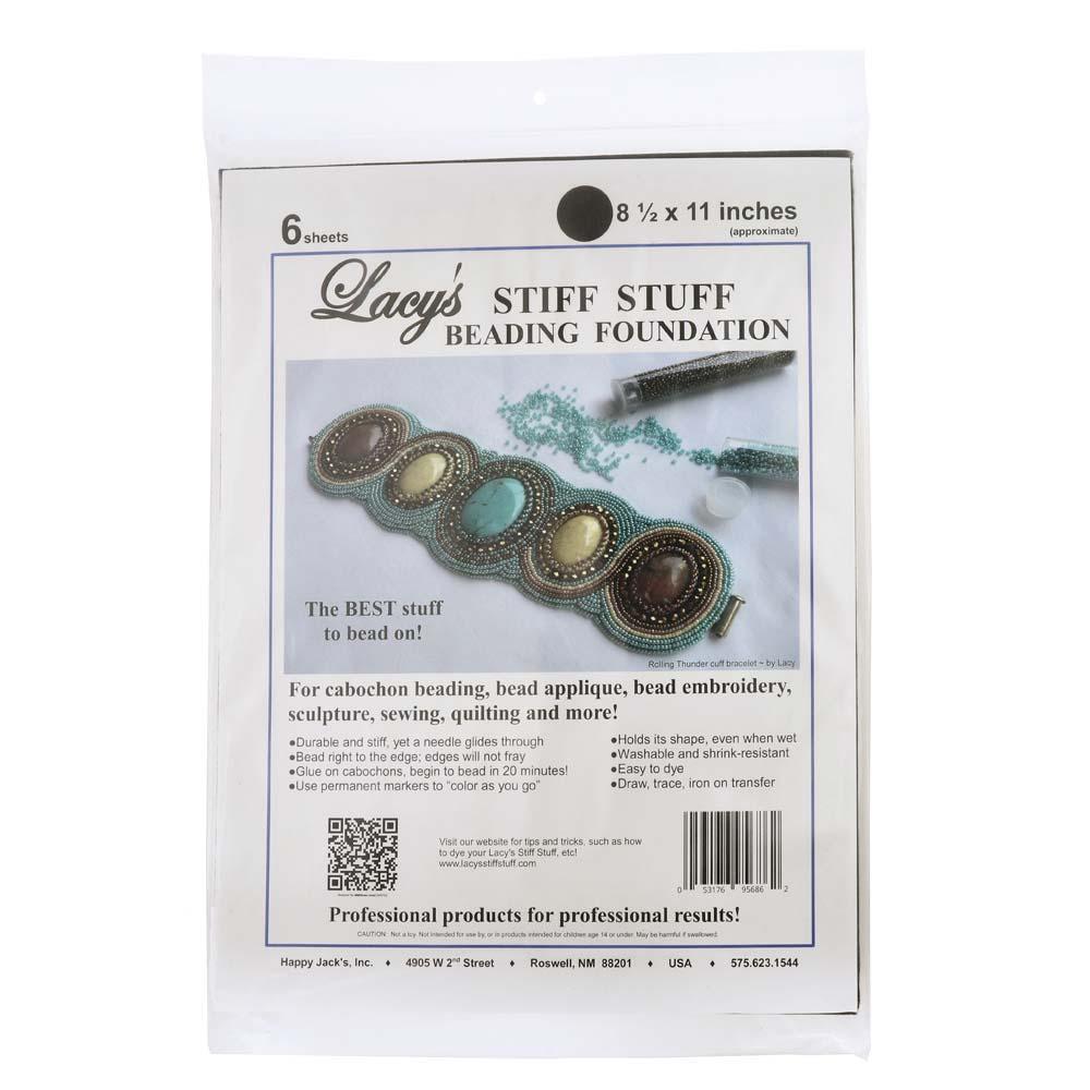 lacy's stiff stuff black 8 1/2 x 11 6 pa -BeadSmith.com